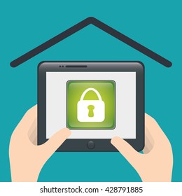 Smart home design. Technology icon. system concept
