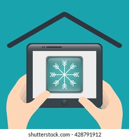 Smart home design. Technology icon. system concept