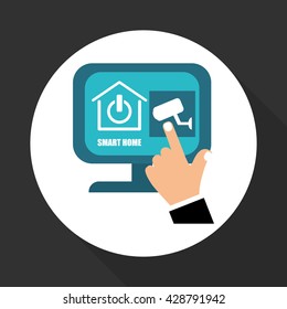 Smart home design. Technology icon. system concept