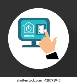 Smart home design. Technology icon. system concept