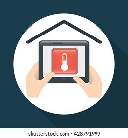 Smart home design. Technology icon. system concept
