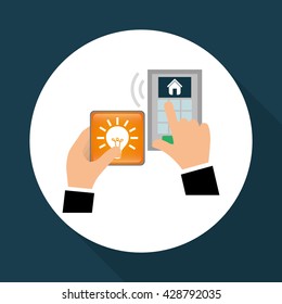 Smart home design. Technology icon. system concept