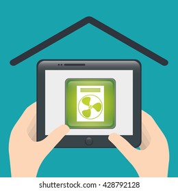 Smart home design. Technology icon. system concept