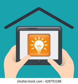 Smart home design. Technology icon. system concept