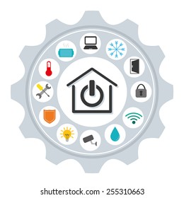 smart home design, vector illustration eps10 graphic 