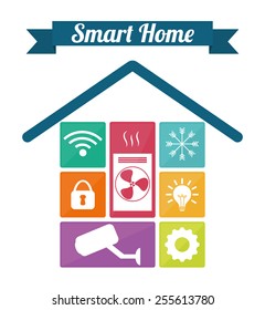 smart home design, vector illustration eps10 graphic 
