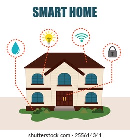 smart home design, vector illustration eps10 graphic 