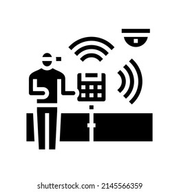 smart home device installation glyph icon vector. smart home device installation sign. isolated contour symbol black illustration