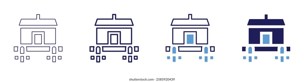 Smart home device management icon in 4 different styles. Thin Line, Line, Bold Line, Duotone. Duotone style. Editable stroke.