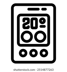Dispositivo inteligente para el hogar que muestra la temperatura con Botones