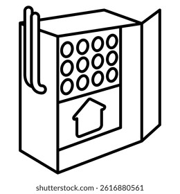 Smart Home Energy Monitor icon represented by Automatic Home Energy Monitor Line style.