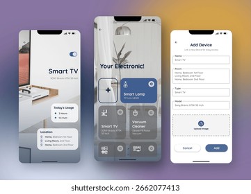 Smart Home Environment Monitoring App UI