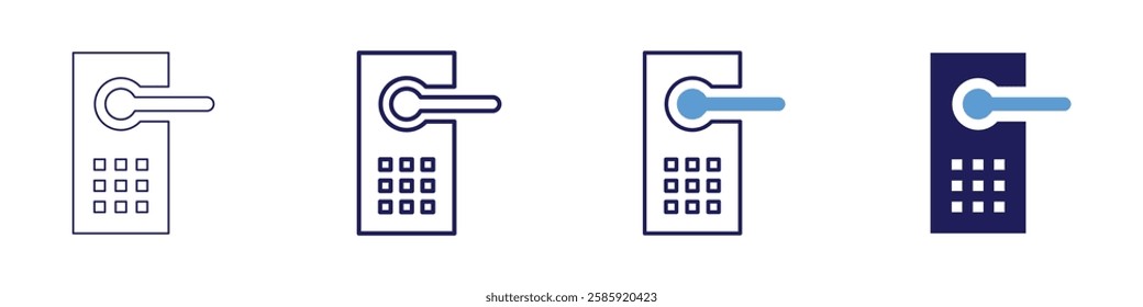 Smart home features icon in 4 different styles. Thin Line, Line, Bold Line, Duotone. Duotone style. Editable stroke.