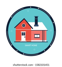 Smart home. Flat design style vector illustration 