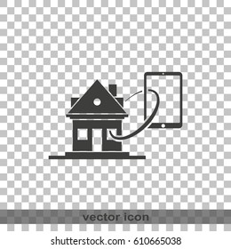 Smart home flat icon.