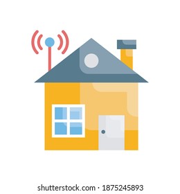 Smart Home Flat Vector Illustration. EPS 10 File 