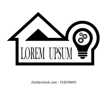 Smart home. Flat  vector illustration concept of smart house technology system with centralized control.