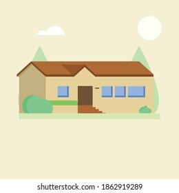 El hogar inteligente del futuro. Una casa de lujo con sistema de seguridad. Viviendas para familias. Casa de concepto moderna