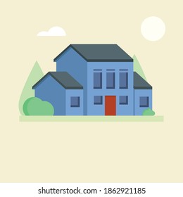 El hogar inteligente del futuro. Una casa de lujo con sistema de seguridad. Viviendas para familias. Casa de diseño en el centro de la ciudad