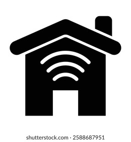 Smart Home Glyph Icon Design For Personal And Commercial Use