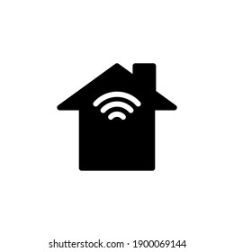 Smart Home Glyph Icon. Internet Of Things Vector Illustration On White Background