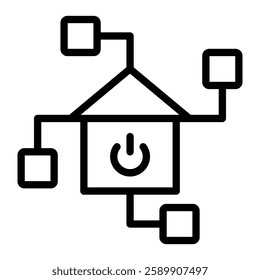 Smart Home Hub Vector Line Icon Design For Persoanl And Commercial Use