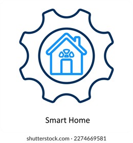 concepto de icono de hogar inteligente y de hogar