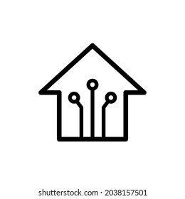 smart home icon designed in a line style