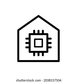 smart home icon designed in a line style