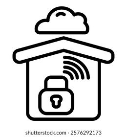 Smart Home Icon Element For Design