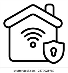 Smart Home Icon Element For Design