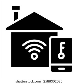 Smart Home Icon Element For Design