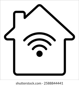 Smart Home Icon Element For Design