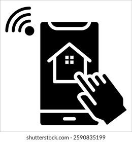 Smart Home Icon Element For Design