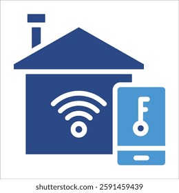 Smart Home Icon Element For Design