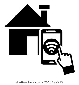 Smart Home Icon Element For Design