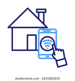 Elemento de icono de hogar inteligente para el diseño
