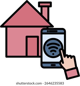 Elemento de icono de hogar inteligente para el diseño