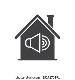 Smart home icon. flat simple pictogram. Voice control home vector illustration