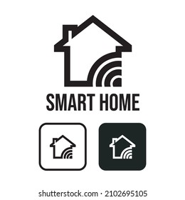 Smart Home icon isolated of flat style design on white background