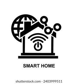 Icono de inicio inteligente aislado en ilustración vectorial de fondo.