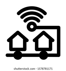 smart home icon isolated sign symbol vector illustration - high quality black style vector icons

