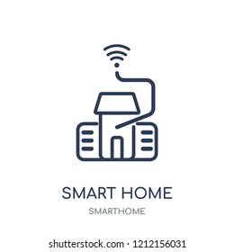 Smart home icon. Smart home linear symbol design from Smarthome collection. Simple outline element vector illustration on white background.