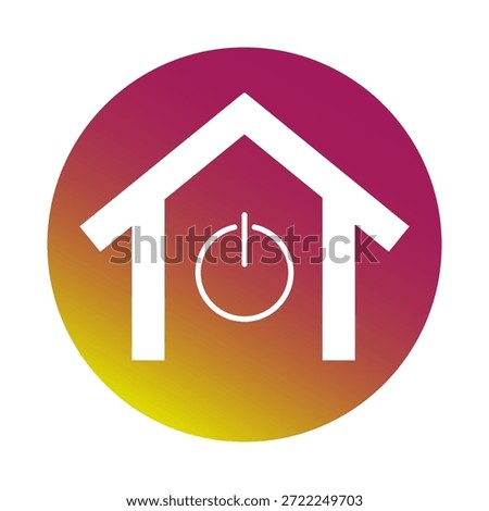 Smart home icon. Power button symbol. Start switch Vector. Energy off.