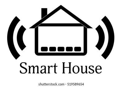 Smart home icon. Security and automated system. Vector illustration.