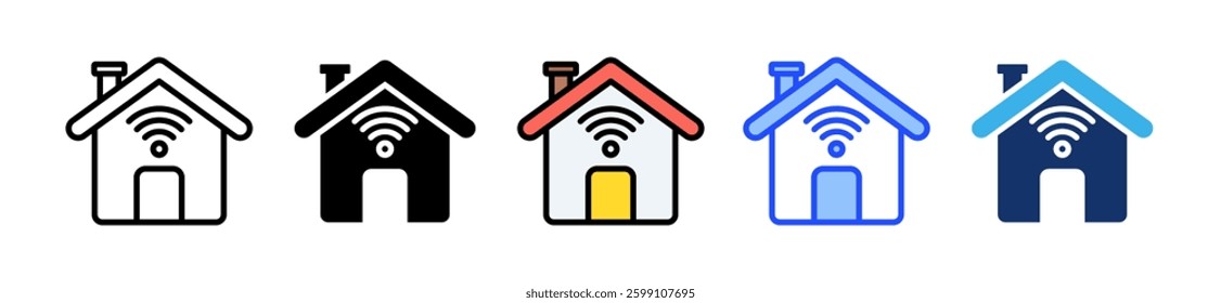 Smart Home Icon Set With Multiple Style Collection