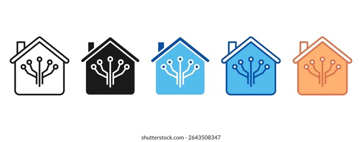 Smart Home Icon Set Multiple Style Collection