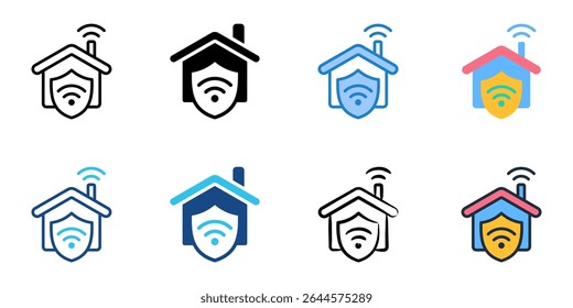 Smart Home icon set multiple style collection 
