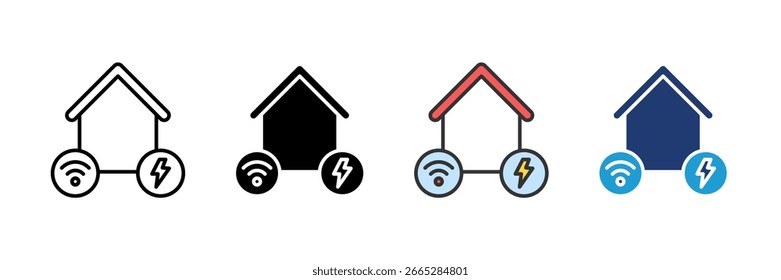 Smart Home-Symbol Sammlung mehrerer Stile festlegen