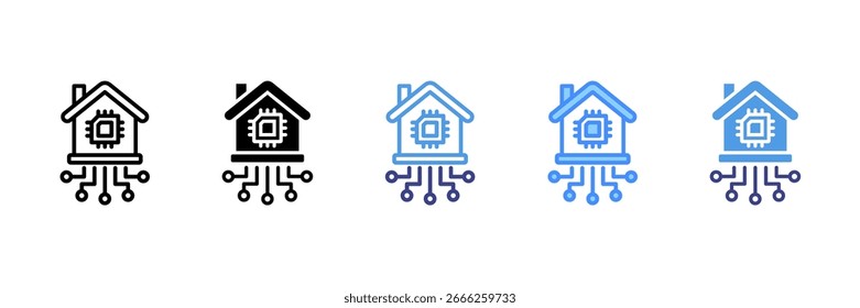 ícone Smart Home definir coleção de vários estilos